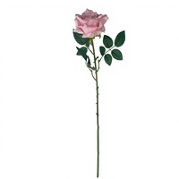 Grande rose artificielle, fleur réaliste au toucher naturel, tiges de fleurs artificielles pour mariage, arrangement floral à domicile