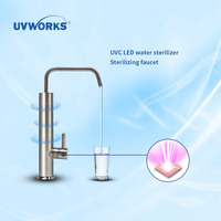 Module de stérilisation et désinfection UVWORKS UVC LED IP68 5LPM 7W, garantie 1 an, dimmable, 12V 24V DC, pour robinet d'eau potable