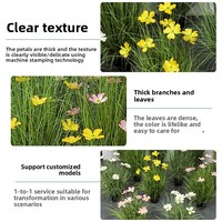 Bunga Gesang Artifisial Qishuo dalam Pot, Bahan PET/PVC, untuk Dekorasi Rumah, Fotografi Pernikahan, Indoor/Outdoor, Tanaman Pot