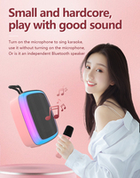 Enceinte de fête d'extérieur Kasinuo S15 avec lumières LED RGB, AirPlay, batterie sans fil pour microphone V5.3, idéale pour les soirées disco à domicile