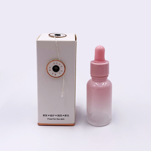 Botella de vidrio redonda graduada de 30 ml (1 oz) con tapa de pipeta para aceite esencial y sérum. - Product Image 3