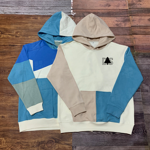 Wholesale Custom Loose Fit Children Hooded Sweatshirt Youth Heavyweight 100% Cotton French Terry Color Block <b>Hoodies</b> Kids - Product Image 5