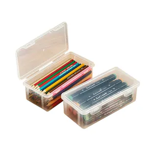กรณีดินสอพลาสติกกล่องของขวัญกรณีปากกาคริสตัลสี่เหลี่ยมพลาสติกโปร่งใสกล่องปากกาของขวัญ