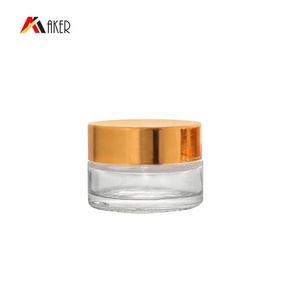 Offre Spéciale 15 ml clair vide crème cosmétique bocal en verre avec couleur or de luxe bouchon à vis - Product Image 1