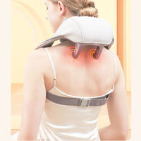 Masajeador de Cuello Inalámbrico Inteligente con Control Remoto, Alivio del Dolor, Masaje Shiatsu 3D con Amasamiento Profundo para Cuello y Hombros