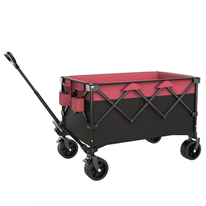 Waterproof Foldable Platform Outdoor <b>Storage</b> <b>Cart</b> Camping Hiking Beach Wagon Trolley Angle Adjustable Handle Four-Wheel OEM 600D - Product Image 5