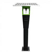 Zonne-aangedreven muggenvanger met windzuiging, batterijvoeding, IP65-classificatie, UV-licht, ventilator en bevestigingsvoet voor buitengebruik