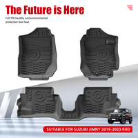 Tapis de sol de voiture sur mesure MIPI, 3 pièces, en TPE 3D, imperméables, antidérapants, épaisseur 3,5 mm, pour Suzuki Jimny 2019-2023, conduite à droite (RHD) - Vente chaude
