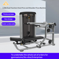 Mesin Chest Press dan Shoulder Press Fungsi Ganda - Konstruksi Baja, Beban Pin, Dapat Disesuaikan, Penggunaan Komersial