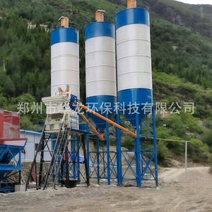 สถานีผสมคอนกรีต Hzs120 แบบเชิงพาณิชย์ สถานีผสมคอนกรีตเคลื่อนที่แบบไม่ต้องติดตั้งบนฐาน  ระบบผสมอัตโนมัติแบบบังคับ - Product Image 3