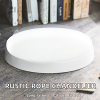 Lustre suspendu moderne en bois miniature à 10 lumières avec télécommande LED pour la maison et le bureau