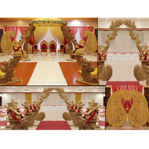 Tema tradicional del sur de la India Boda Mandapam Srilankan Tema DE BODA Mandap de madera Tema asiático exclusivo Boda Mandap EE. UU. - Product Image 1