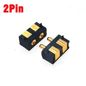 10-50X Spring Loaded Pogo Pin Connector 2PIN 3P Right Angle Surface Mount SMD Strip Male Female Target Concave SMT Pitch 2.5 mm