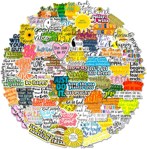 Fabricant de phrases de récompense Mots de motivation inspirants positifs Autocollants découpés en vinyle pour ordinateur portable Skateboard - Product Image 2