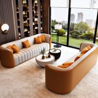 Canapés de bureau de luxe abordables, canapés en tissu pour les halls d'hôtels et les salons de bureaux de vente