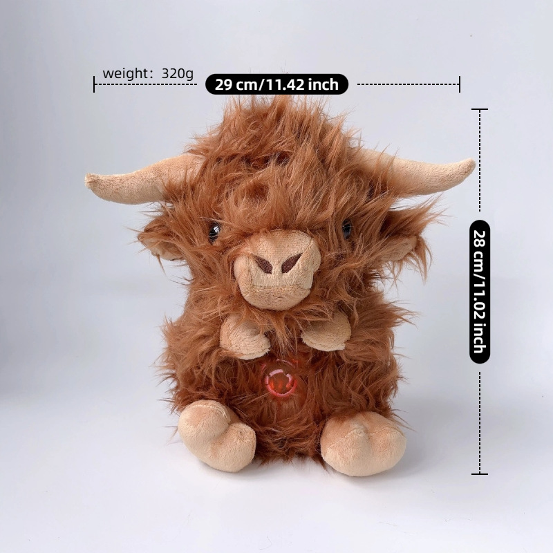 Breathing highland cow brown-4-speed movement-standard packaging