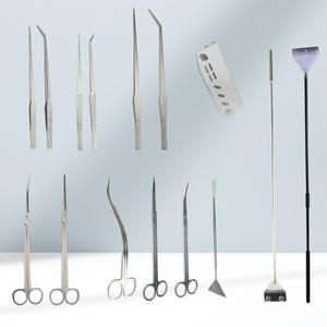 Herramienta de Mantenimiento para Acuarios Jusuo de Acero Inoxidable, Nivelador, Raspador de Algas, Tijeras para Algas, Pinzas, Espátula, Accesorios para Acuarios - Product Image 1