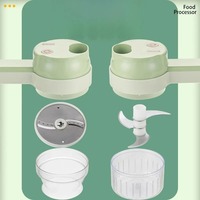 Elektrische groentehakker, multifunctionele knoflook-gember-uiensnijder voor thuiskeuken, voedselsnijder en -snijmachine