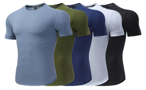 Di alta qualità su misura logo privato in Nylon Spandex sport Fitness <span class=keywords><strong>abbigliamento</strong></span> <span class=keywords><strong>uomo</strong></span> bianco <span class=keywords><strong>palestra</strong></span> t-shirt - Product Image 3