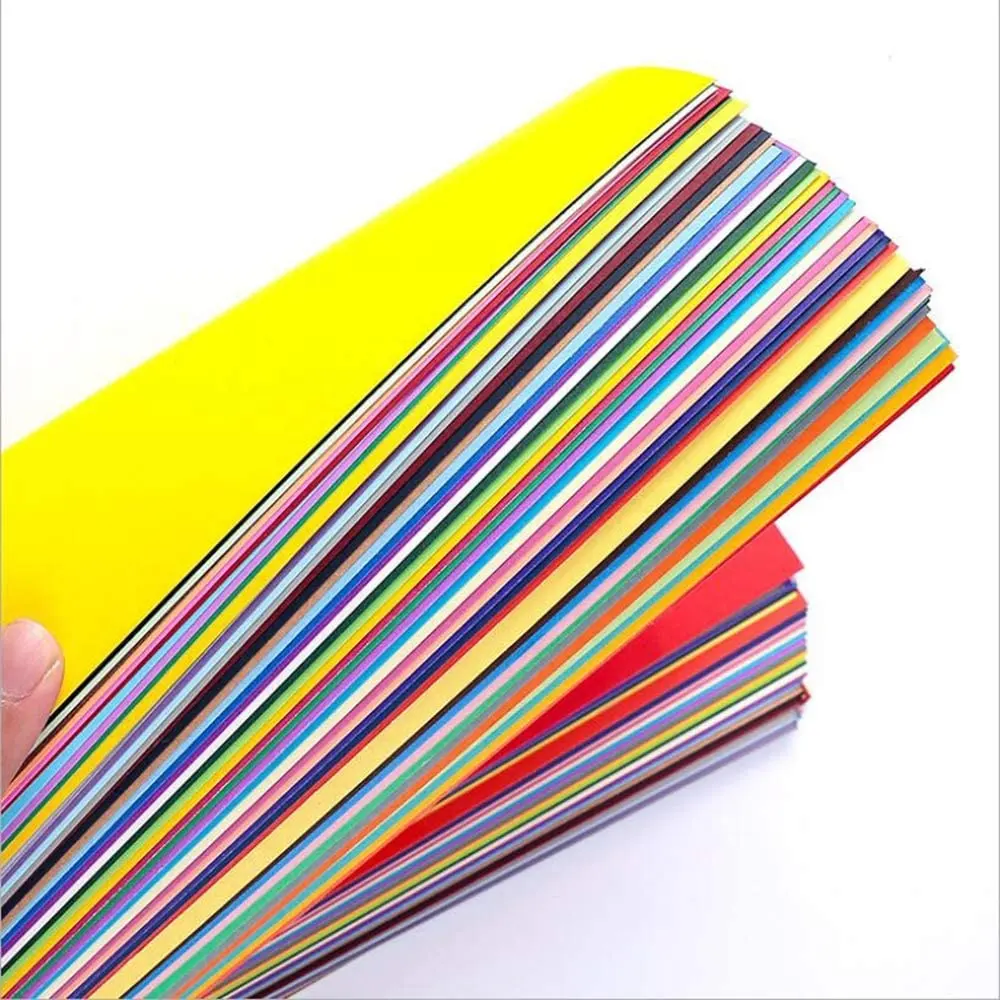 80 gsm 15 색 모듬 컬러 팩 A4 크기 컬러 종이 마닐라 보드 학교 공예 재고 중국에서