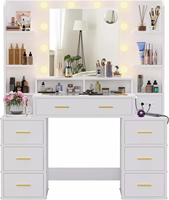 Commodes multifonctionnelles au design moderne 6 tiroirs meubles de chambre à coucher bureau de vanité de maquillage commode de maquillage avec tiroir