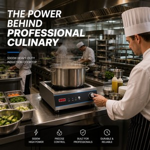 Table de cuisson à induction commerciale 5000W 110V 220V robuste pour restaurant, hot pot et cuisine asiatique professionnelle - Product Image 5