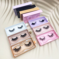 Vente en gros de cils de vison duveteux 100% avec emballage de marque privée cils personnalisés de 12 à 15mm cils de vison 3d cils de vison