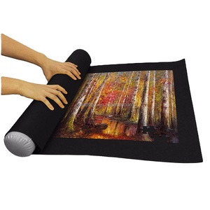Tapis de bureau Puzzle Portable pour enfants, rouleau, rangement en feutre - Product Image 2