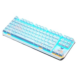 คีย์บอร์ดเกมมิ่ง T-WOLF F3087 แบบมีสาย 87 ปุ่ม ไฟ RGB Backlit ป้องกันการกดผิดพลาด แผงโลหะ - Product Image 5