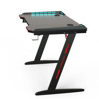 Wqantum - Accesorios de Alta Calidad para Juegos de PC, Mesas de Juego con Forma de Z, Escritorio para Computadora, Escritorio para Juegos RGB
