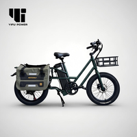 Sepeda Listrik Kargo Tugas Berat untuk Pengiriman, Motor Hub Belakang, Rem Cakram, Ban Tebal 20*3.0 inci, 48V 20.8Ah 500W, Sepeda Kargo Elektrik