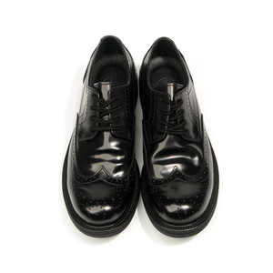 Zapatos Derby Brogue de Piel de Caballo con Punta Redonda, Zapatos de Vestir para Hombre de Cuero Genuino, Transpirables, Hechos a Mano en Italia - Product Image 4