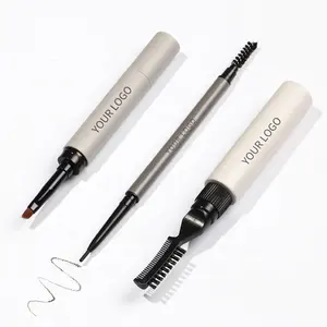 Vegan Eye Brow Kit Balm Gel And Wax Brush Pencil Custom Logo Pomade Styling Set For Brows 2022 Private Label Brow Lift Set