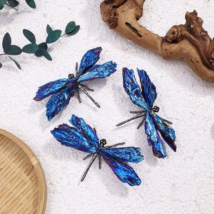 All'ingrosso cristallo naturale intaglio di cristallo curativo Aura tormalina libellula piuma blu libellula per la decorazione - Product Image 2