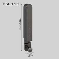 Séchoir à linge moderne en aluminium, pliable, extensible, sans perçage, mural, pour fenêtre, portable