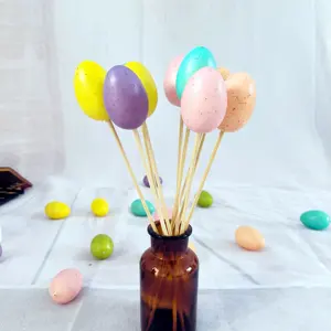 टहनियाँ वाले नकली धब्बेदार अंडे, कला और शिल्प फूल केंद्रबिंदु के लिए नकली ईस्टर अंडे