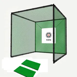 (10英尺x 10英尺) 打击网和目标训练辅助设备削球练习笼子，用于后院的驾驶范围