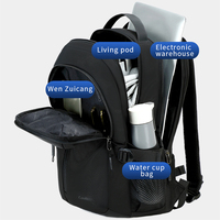 Sac à dos de voyage d'affaires personnalisé avec pochette pour trolley, 15,6 pouces, imperméable, multi-compartiments, pour ordinateur portable, pour le travail au bureau et les voyages
