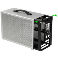 Boîtier d'ordinateur mini ITX ZZEW/ZZAW D3 entièrement en aluminium, compatible avec les alimentations MATX/ATX/SFX et le refroidissement à eau 280, avec poignée