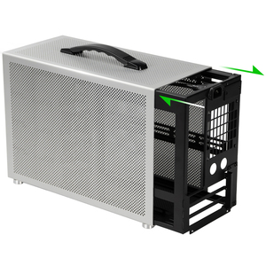 Boîtier d'ordinateur ZZEW/ZZAW D3 <span class=keywords><strong>Mini</strong></span> <span class=keywords><strong>ITX</strong></span> en aluminium pour alimentation MATX/<span class=keywords><strong>ATX</strong></span>/SFX et cadre de refroidissement par eau 280 avec poignée - Product Image 5