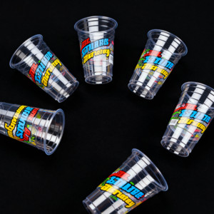 Custom Logo 12oz 16oz 20oz 22oz Disposable Printing Clear Boba Tea & Milk <b>Plastic</b> <b>Cup</b> Lid PET <b>Cups</b> for Coffee Shops - Product Image 3