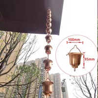 Chaîne de pluie fabricant chaînes de pluie en aluminium cuivre métal cloche chaîne de l'eau de pluie pour le toit