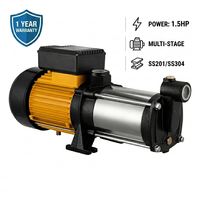 Bomba Multietapa de Acero Inoxidable Kaislen Wholesale 1.5HP MHI1100B 1.1kW 150L/min 30m de Altura de Elevación para Riego de Jardín CE
