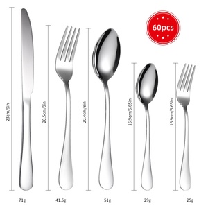 Fabrikant Exporteert Een Set Van 60 Roestvrijstalen Serviesgoed Voor Huishoudelijk Gebruik, Inclusief Messen Vorken Lepels Keukenbenodigdheden - Product Image 1