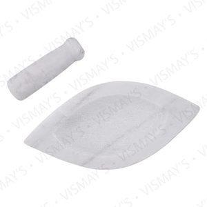 Ensemble mortier et pilon en marbre blanc naturel, première technologie mondiale à bords lisses, pour moudre les épices, les herbes et les assaisonnements de cuisine - Product Image 5