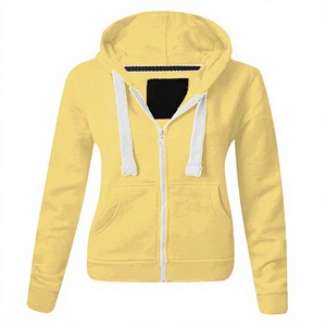 <b>Red</b> Zip-Up Hooded Sweatshirt Regular Fit Solid Color Casual Fleece <b>Hoodie</b> for Autumn Unisex - Product Image 6