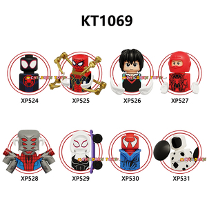 KT1069 superhéroes Miles Morales Iron Spider Peter Parker Gwen Stacy Spot <span class=keywords><strong>Man</strong></span> Mini montaje figura de bloques de construcción juguete de plástico - Product Image 3