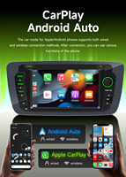 Autoradio BQCC 7 pouces Quad Octa Core Android 15 avec Carplay sans fil, Android Auto, WIFI, 4G, GPS, BT, DSP pour Seat Ibiza