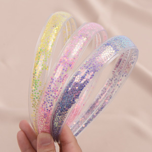 Trẻ Em Trong Suốt PVC Quicksand Sequin Tóc Ban Nhạc Headband - Product Image 4