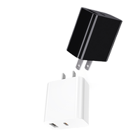 Chargeur d'ordinateur portable haute vitesse 30W PD 3.0 GaN à double port (USB-A + USB-C) 5V/3A, écologique, avec prise US